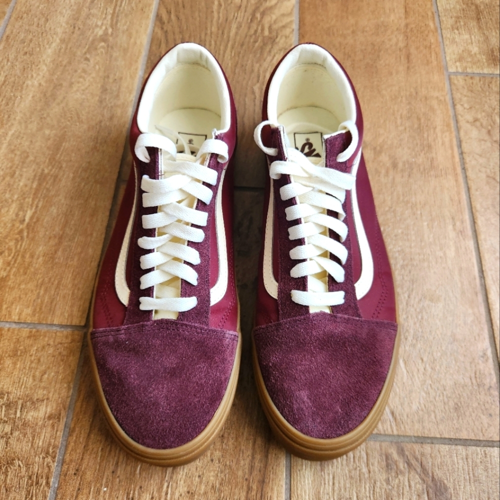 VANS Old Skool Shoes Sporty Brown/ Cream Color Mens Size 10.5